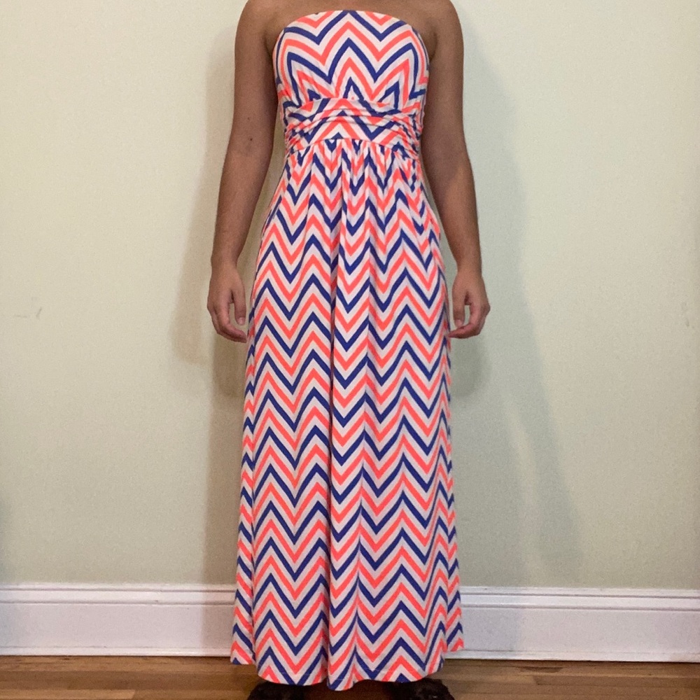 Loila Long Silk Strapless Summer Dress